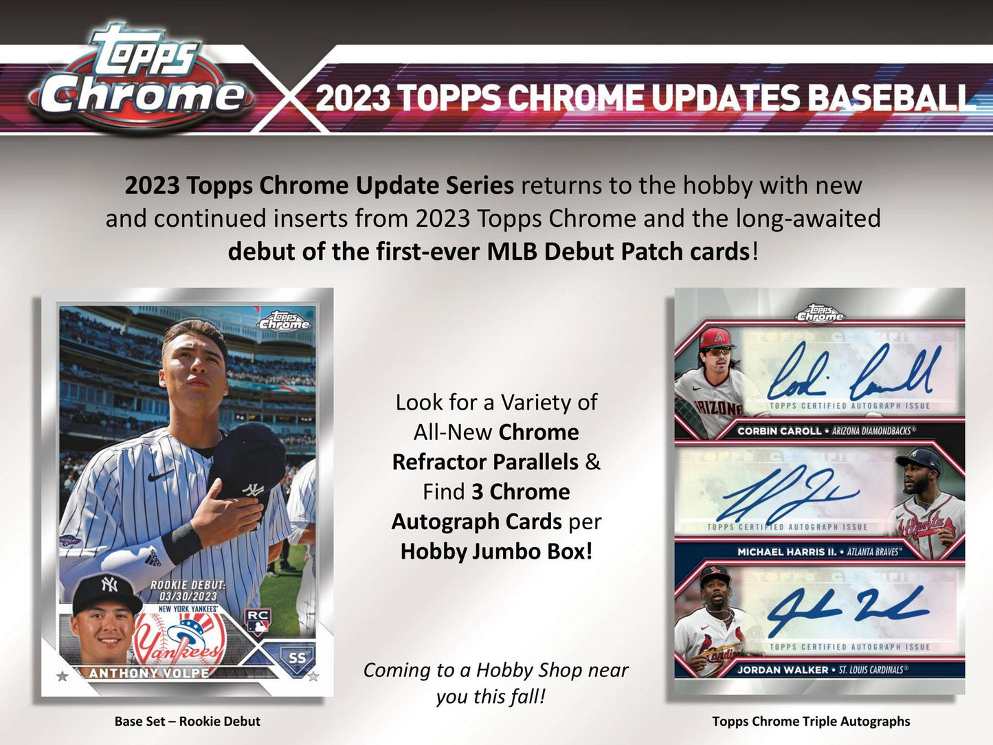 2023 Topps Chrome Update Series Baseball Hobby Jumbo Pack