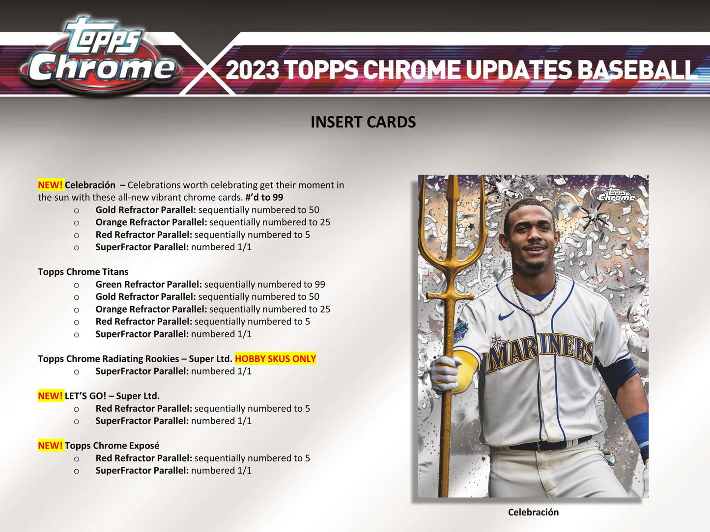 2023 Topps Chrome Update Series Baseball Hobby Jumbo Pack
