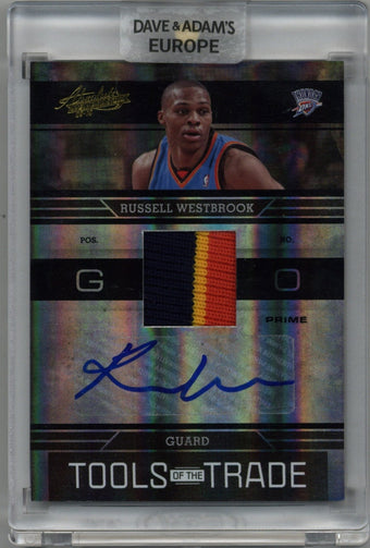 compare product 2009/10 Panini Absolute Memorabilia Russell Westbrook Tools of the Trade Patch Auto Card #20 05/10