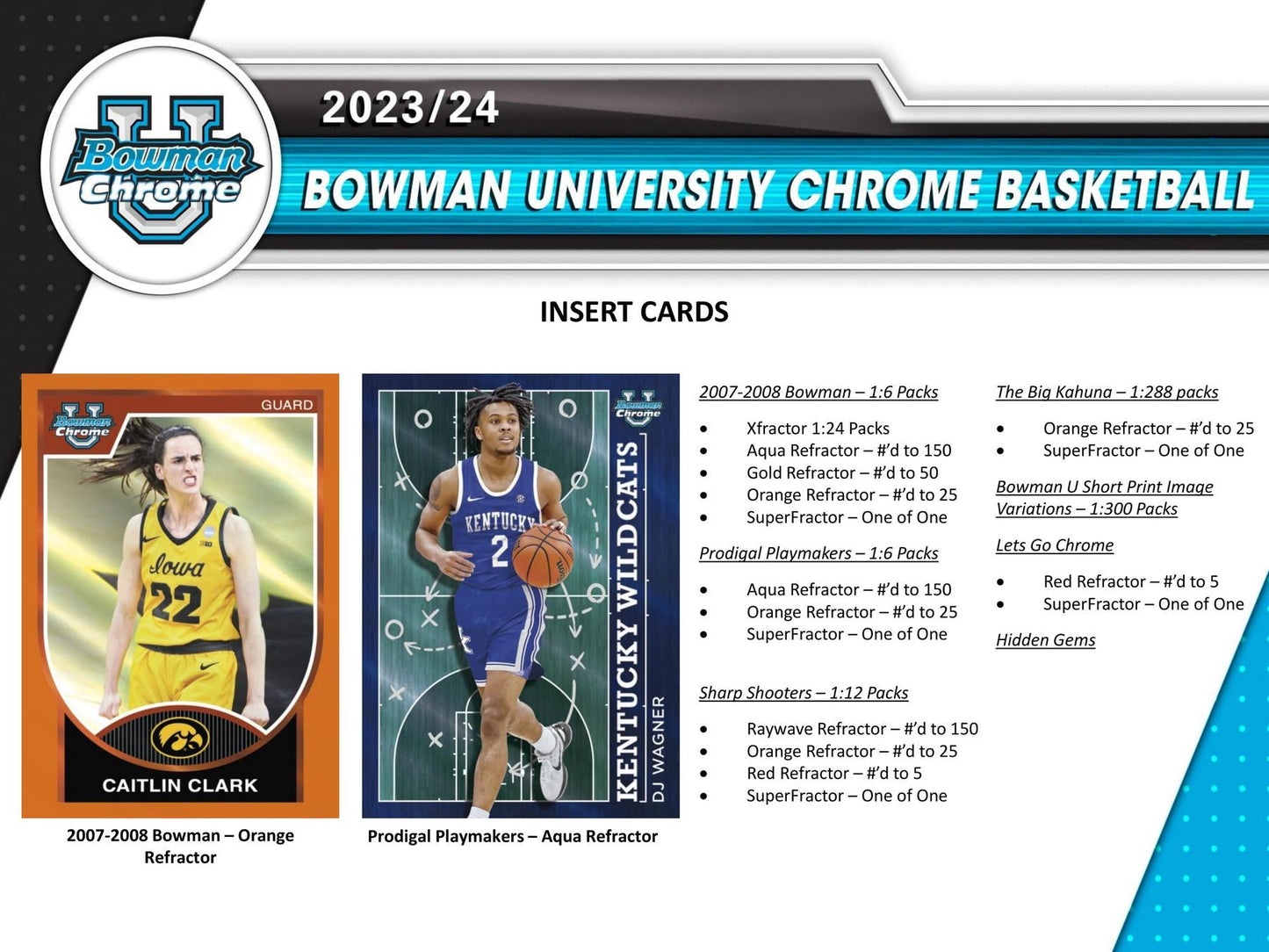2023/24 Bowman University Chrome Basketball Hobby Pack