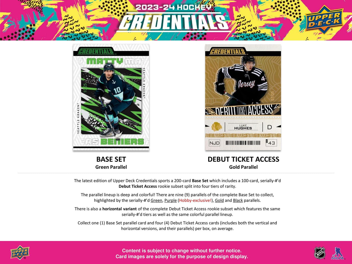 2023/24 Upper Deck Credentials Hockey Hobby Pack