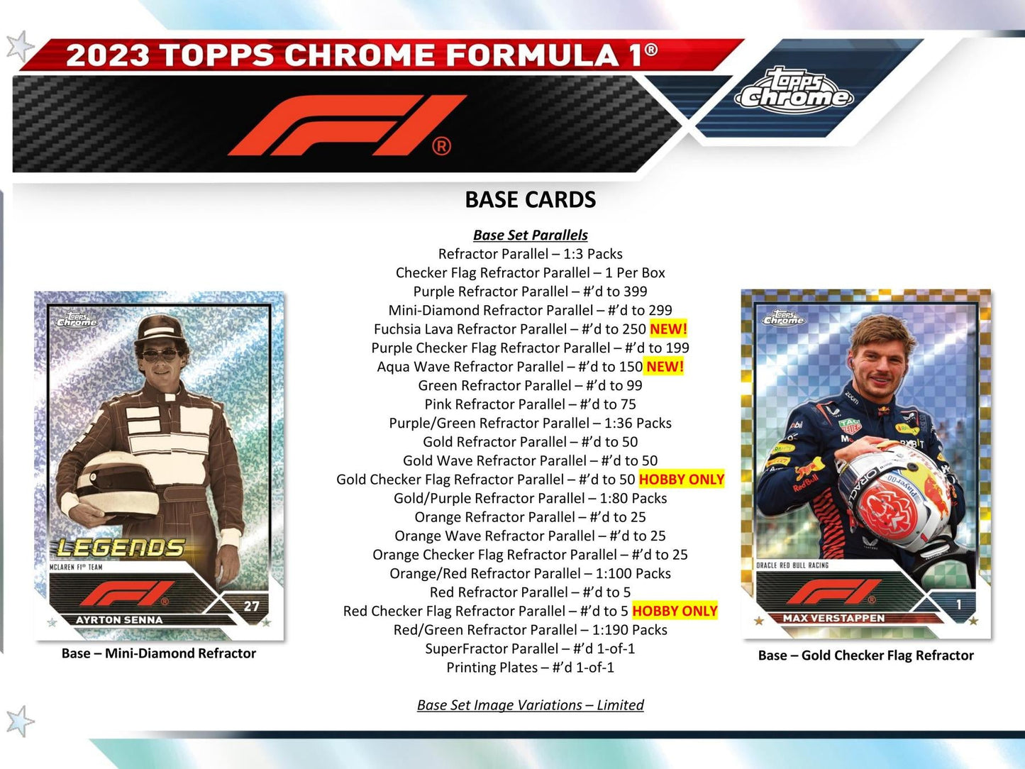 2023 Topps Chrome F1 Formula 1 Racing Hobby
