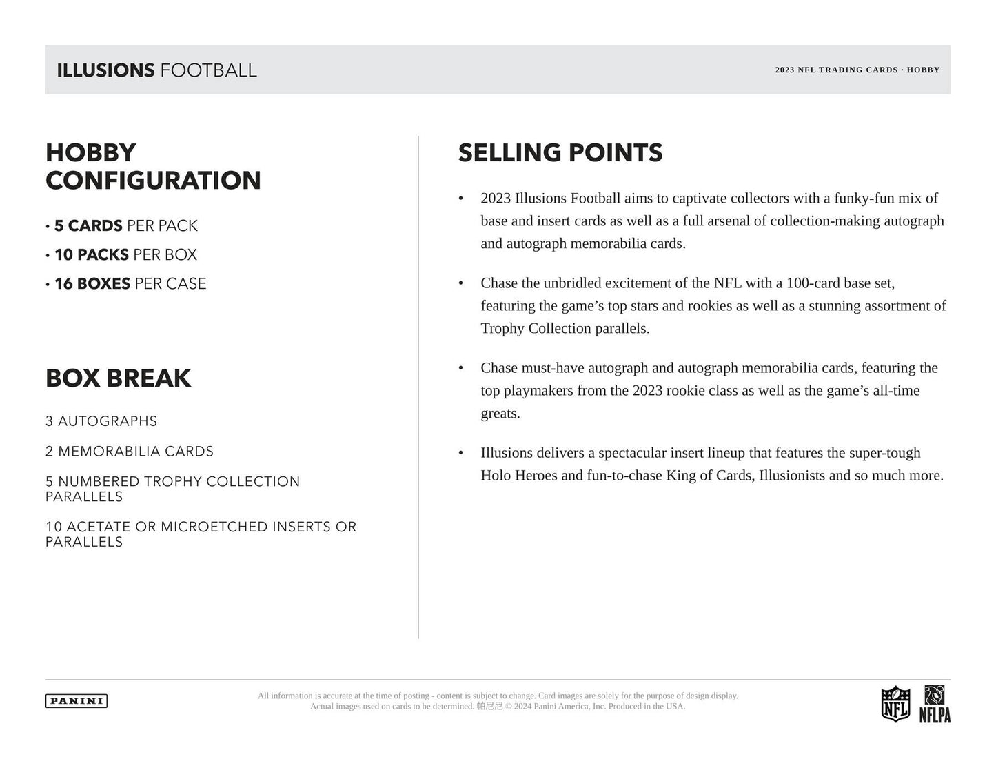 2023 Panini Illusions Football Hobby Pack