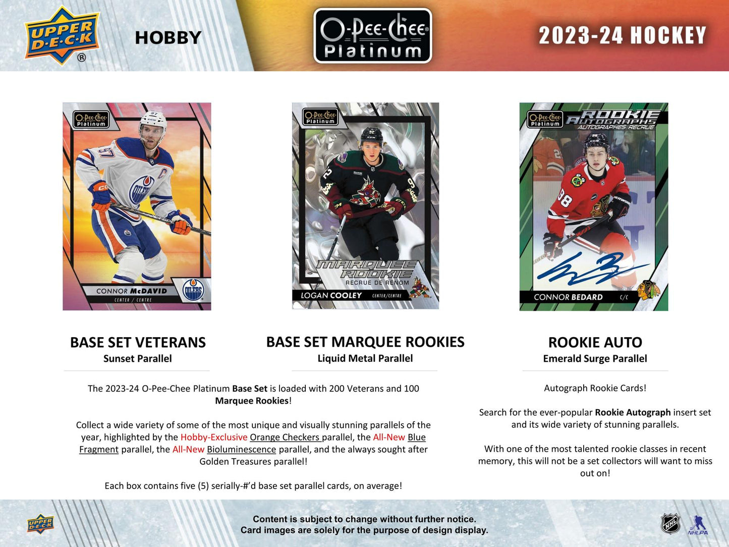2023/24 Upper Deck O-Pee-Chee Platinum Hockey Hobby Pack