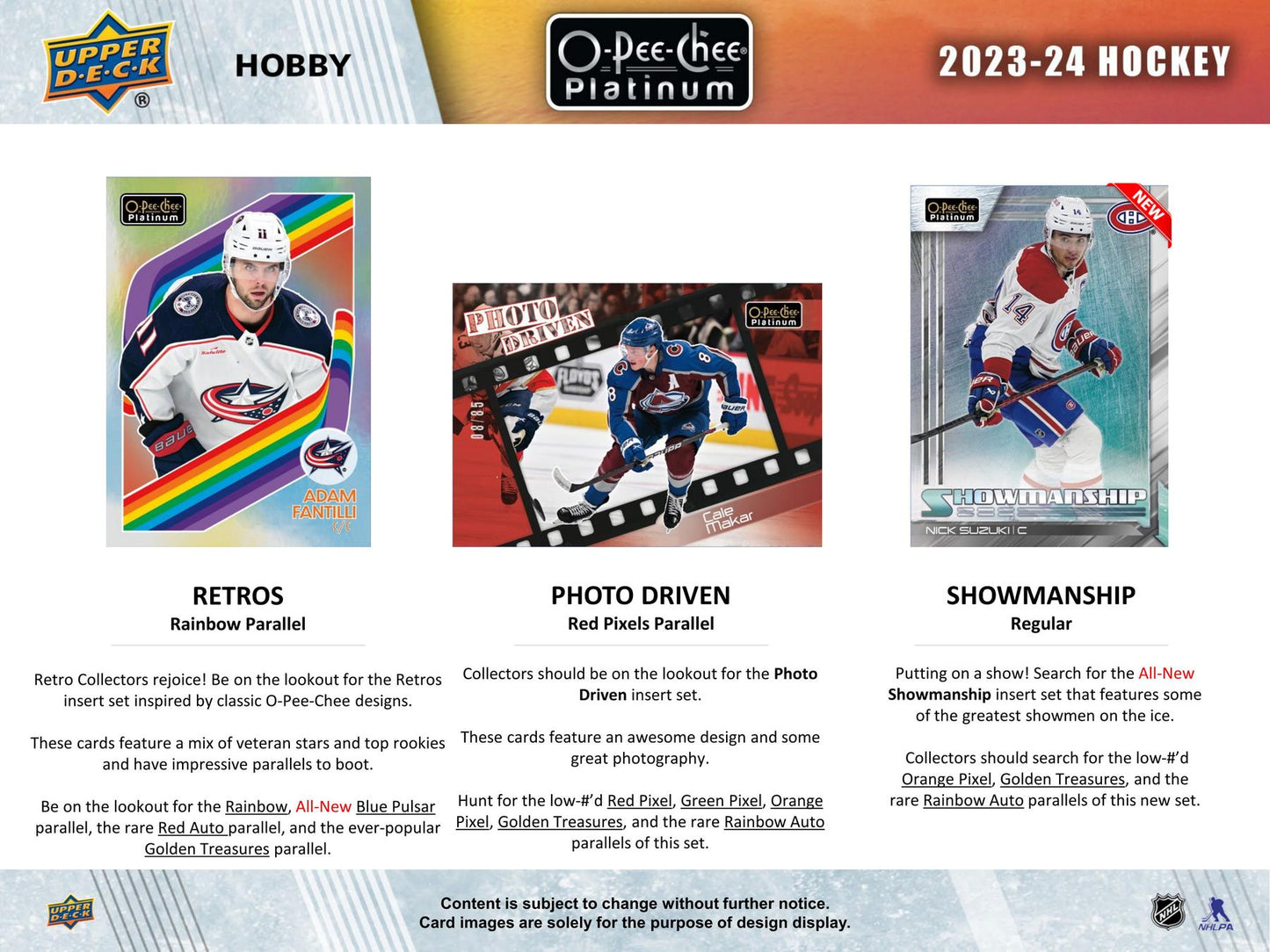 2023/24 Upper Deck O-Pee-Chee Platinum Hockey Hobby Pack