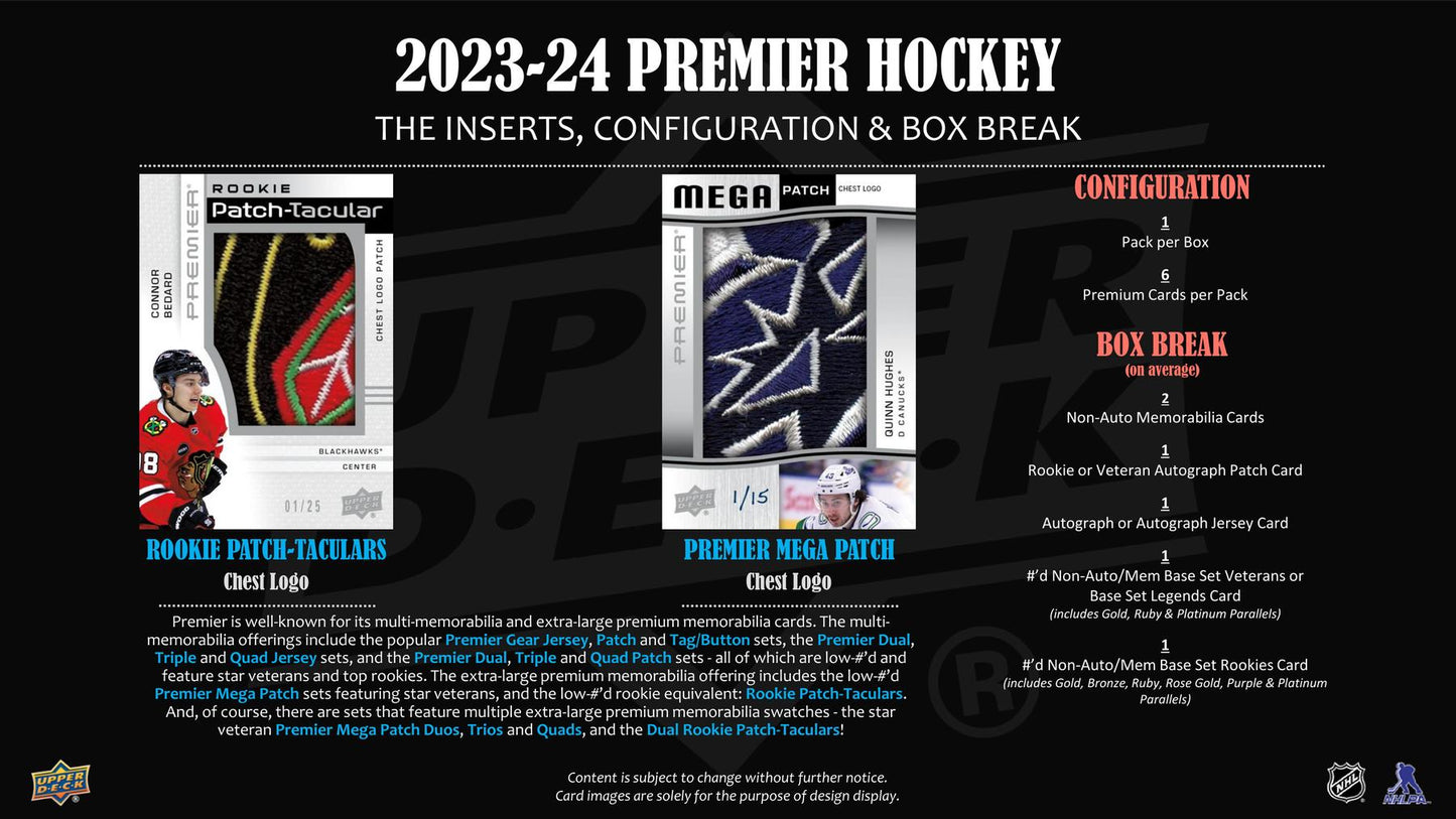 2023/24 Upper Deck Premier Hockey Hobby