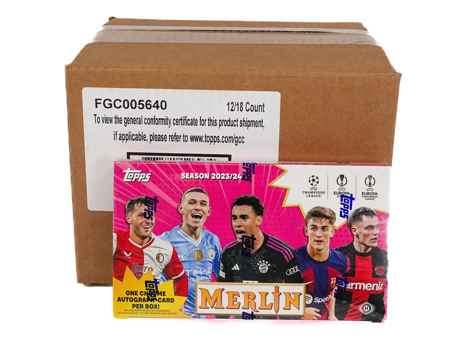 2023/24 Topps Chrome Merlin UEFA Club Competitions Soccer Hobby Box