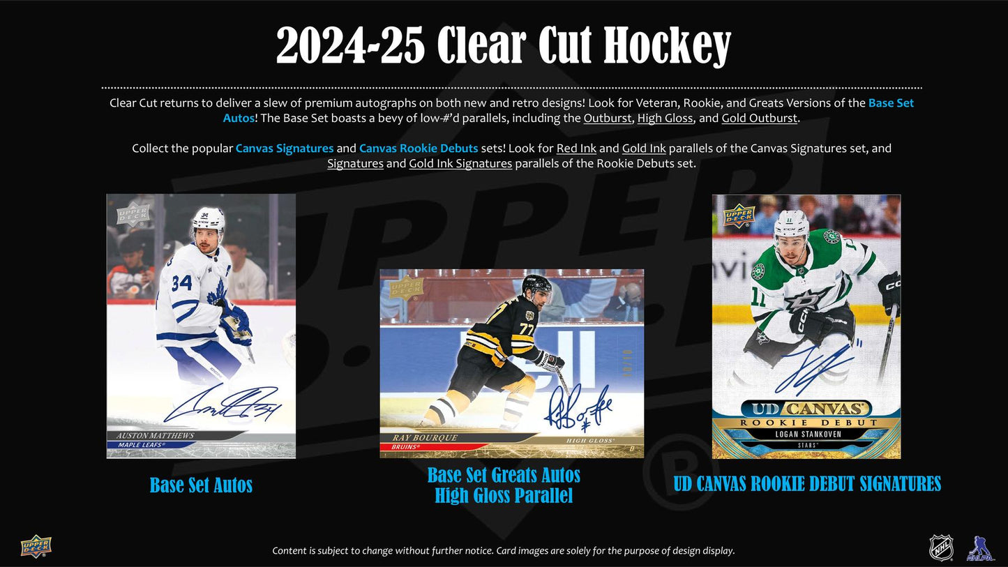 2024/25 Upper Deck Clear Cut Hockey Hobby
