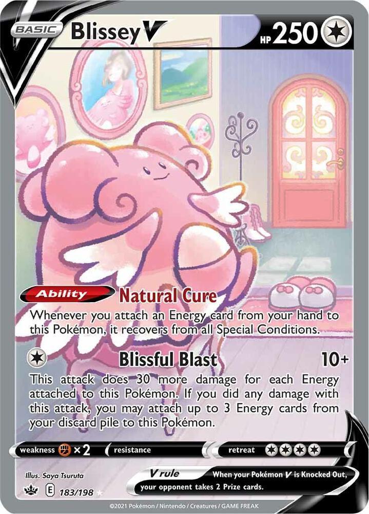 Pokemon SWSH06: Chilling Reign 183/198 Blissey V (Alternate Full Art) Near Mint