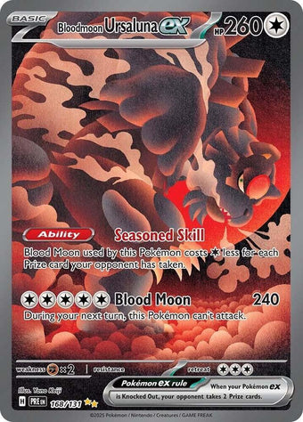 compare product Pokemon SV: Prismatic Evolutions 168/131 Bloodmoon Ursaluna ex Near Mint