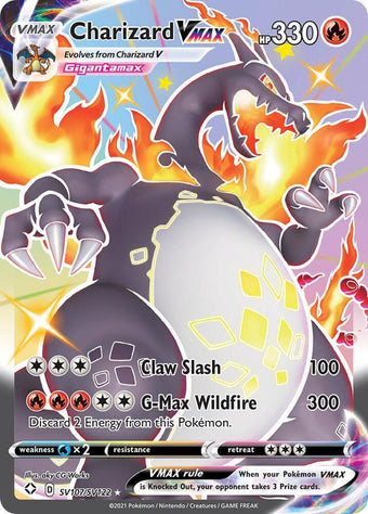 compare product Pokemon Shining Fates: Shiny Vault SV107/SV122 Charizard VMAX Near Mint