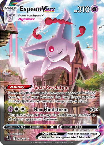 compare product Pokemon SWSH08: Fusion Strike 270/264 Espeon VMAX (Alternate Art Secret) Near Mint