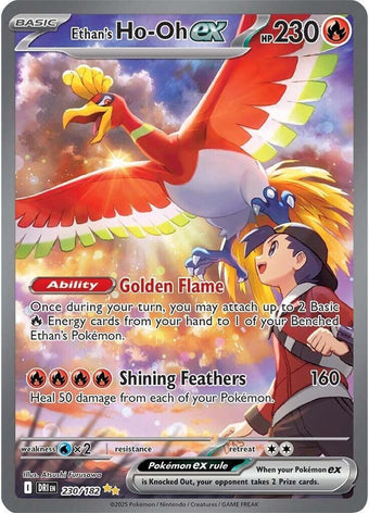 compare product Pokemon SV10: Destined Rivals 230/182 Ethan's Ho-Oh ex  Near Mint