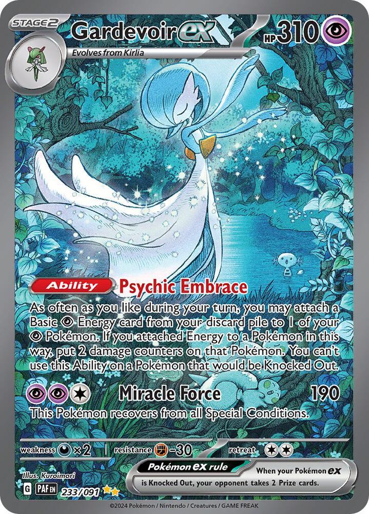 Pokemon SV: Paldean Fates 233/091 Gardevoir ex  Near Mint