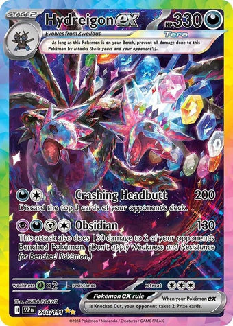 compare product Pokemon SV08: Surging Sparks 240/191 Hydreigon ex  Near Mint