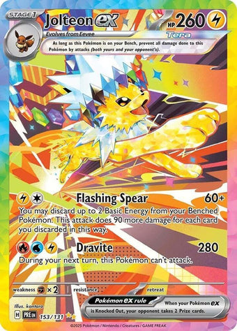 compare product Pokemon SV: Prismatic Evolutions 153/131 Jolteon ex  Near Mint