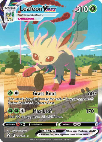 compare product Pokemon SWSH07: Evolving Skies 205/203 Leafeon VMAX (Alternate Art Secret) Near Mint