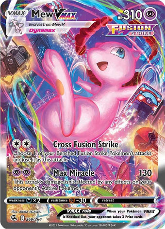 compare product Pokemon SWSH08: Fusion Strike 269/264 Mew VMAX (Alternate Art Secret) Near Mint
