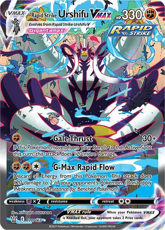 compare product Pokemon SWSH05: Battle Styles 170/163 Rapid Strike Urshifu VMAX (Alternate Art Secret) Near Mint