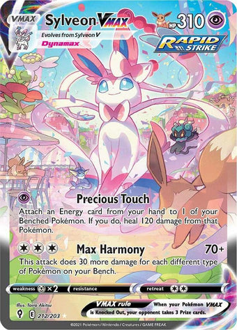 compare product Pokemon SWSH07: Evolving Skies 212/203 Sylveon VMAX (Alternate Art Secret) Near Mint