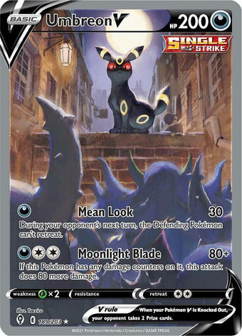 compare product Pokemon SWSH07: Evolving Skies 189/203 Umbreon V (Alternate Full Art) Near Mint