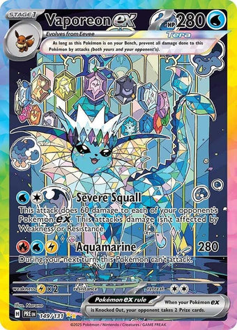 compare product Pokemon SV: Prismatic Evolutions 149/131 Vaporeon ex  Near Mint
