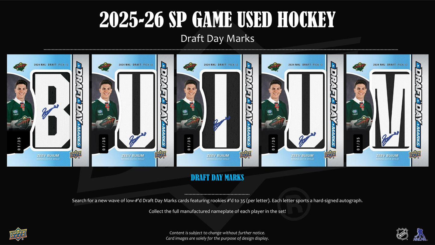 2025/26 Upper Deck SP Game Used Hockey Hobby
