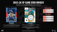 2025/26 Upper Deck SP Game Used Hockey Hobby