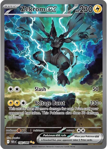 Pokemon SV: Black Bolt 166/086 Zekrom ex  Near Mint