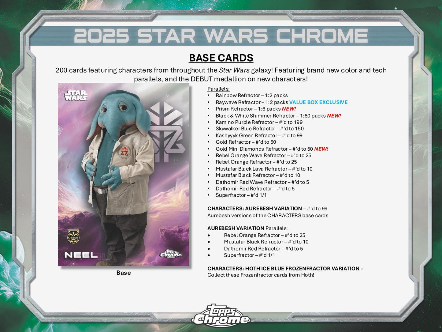Star Wars Chrome 8-Pack Blaster (Topps 2025)