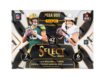 compare product 2024 Panini Select Football Mega (Black & Green Prizms!)