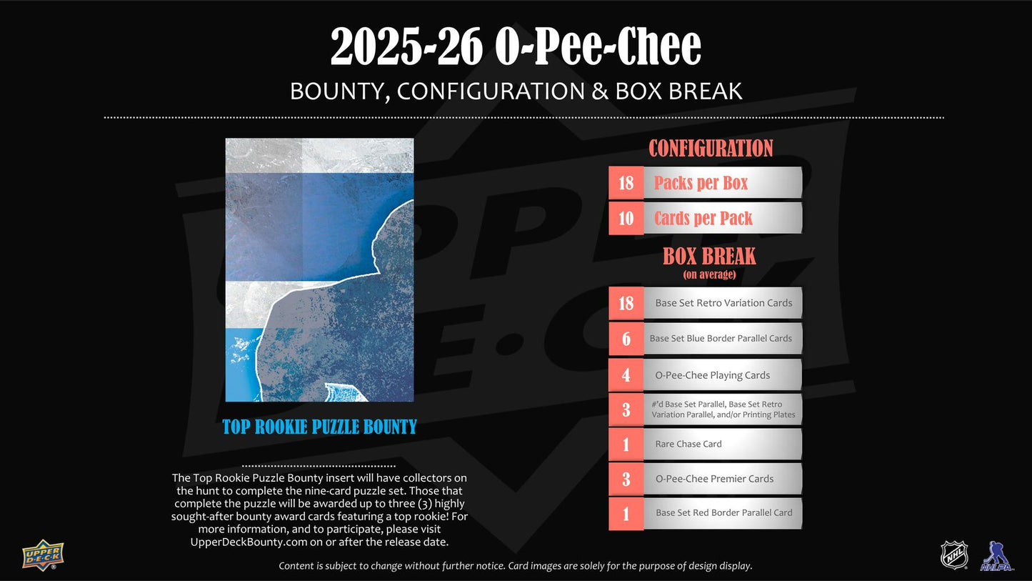 2025/26 Upper Deck O-Pee-Chee Hockey Hobby