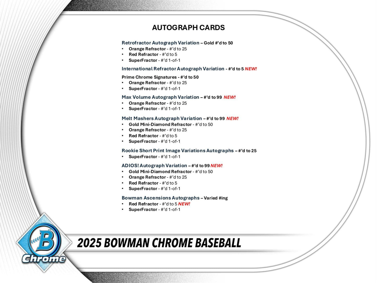 2025 Bowman Chrome Baseball Breaker Delight