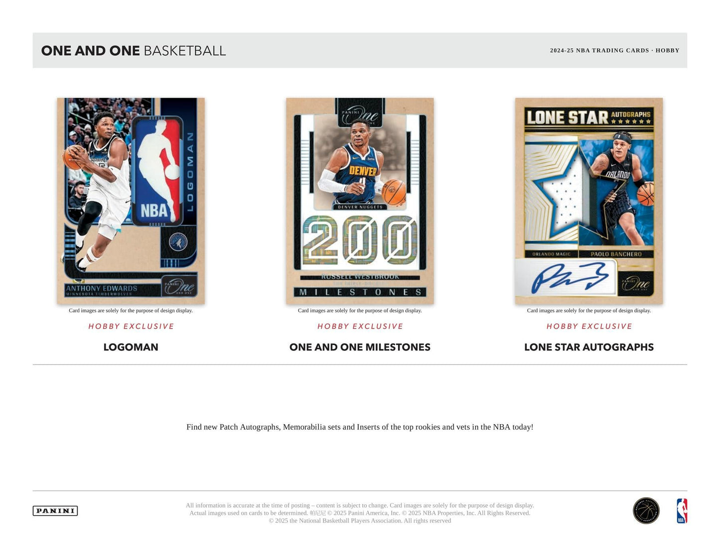 2024/25 Panini One and One Basketball Hobby