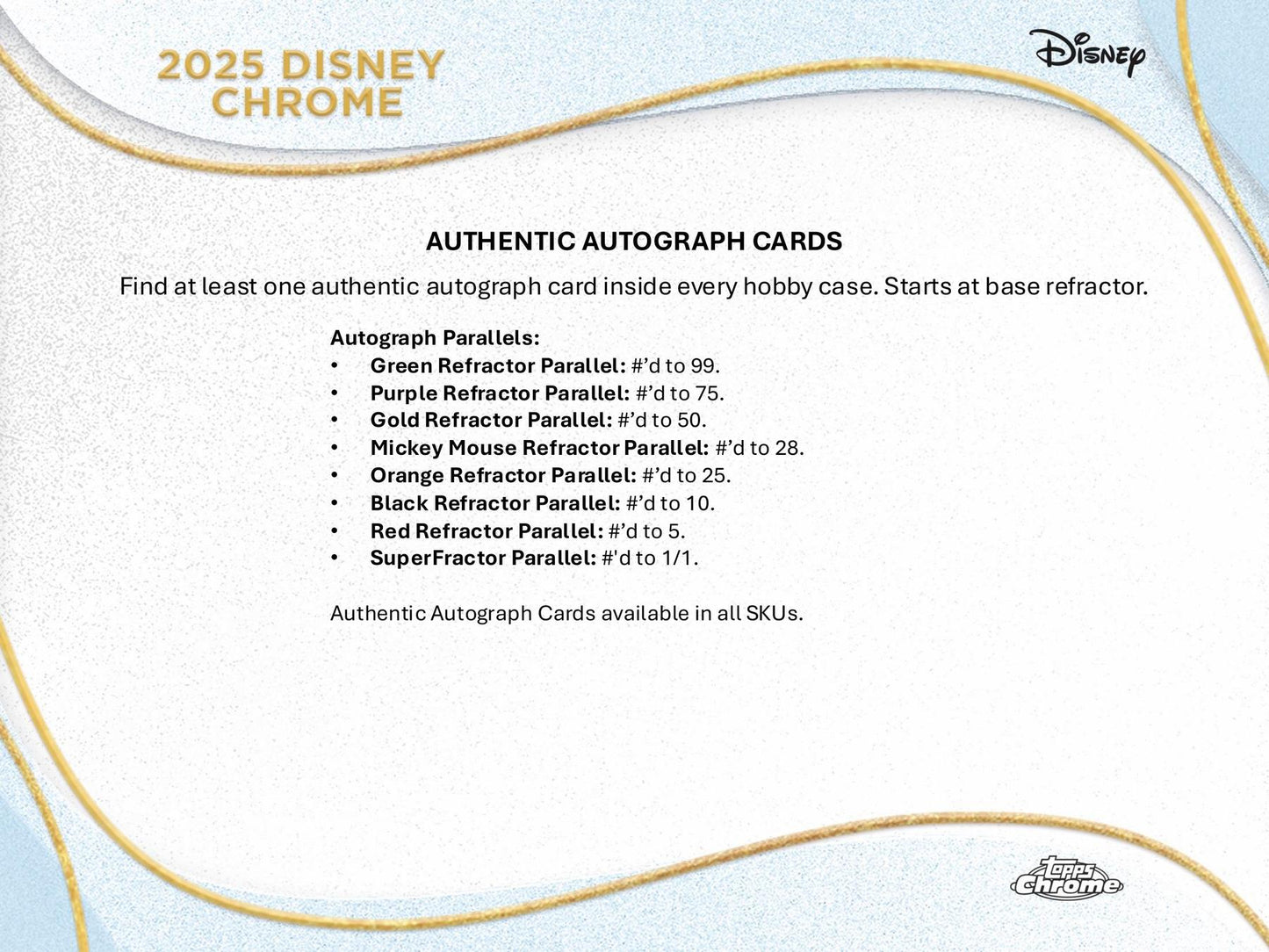 Disney Chrome Hobby (Topps 2025)