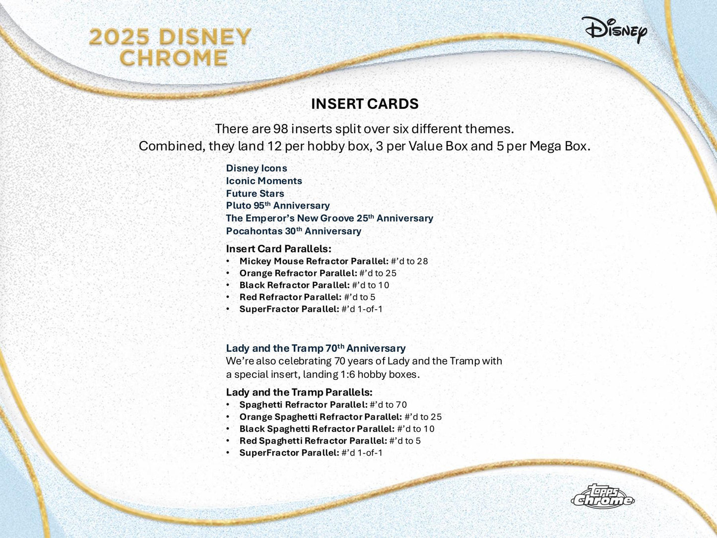 Disney Chrome Hobby (Topps 2025)