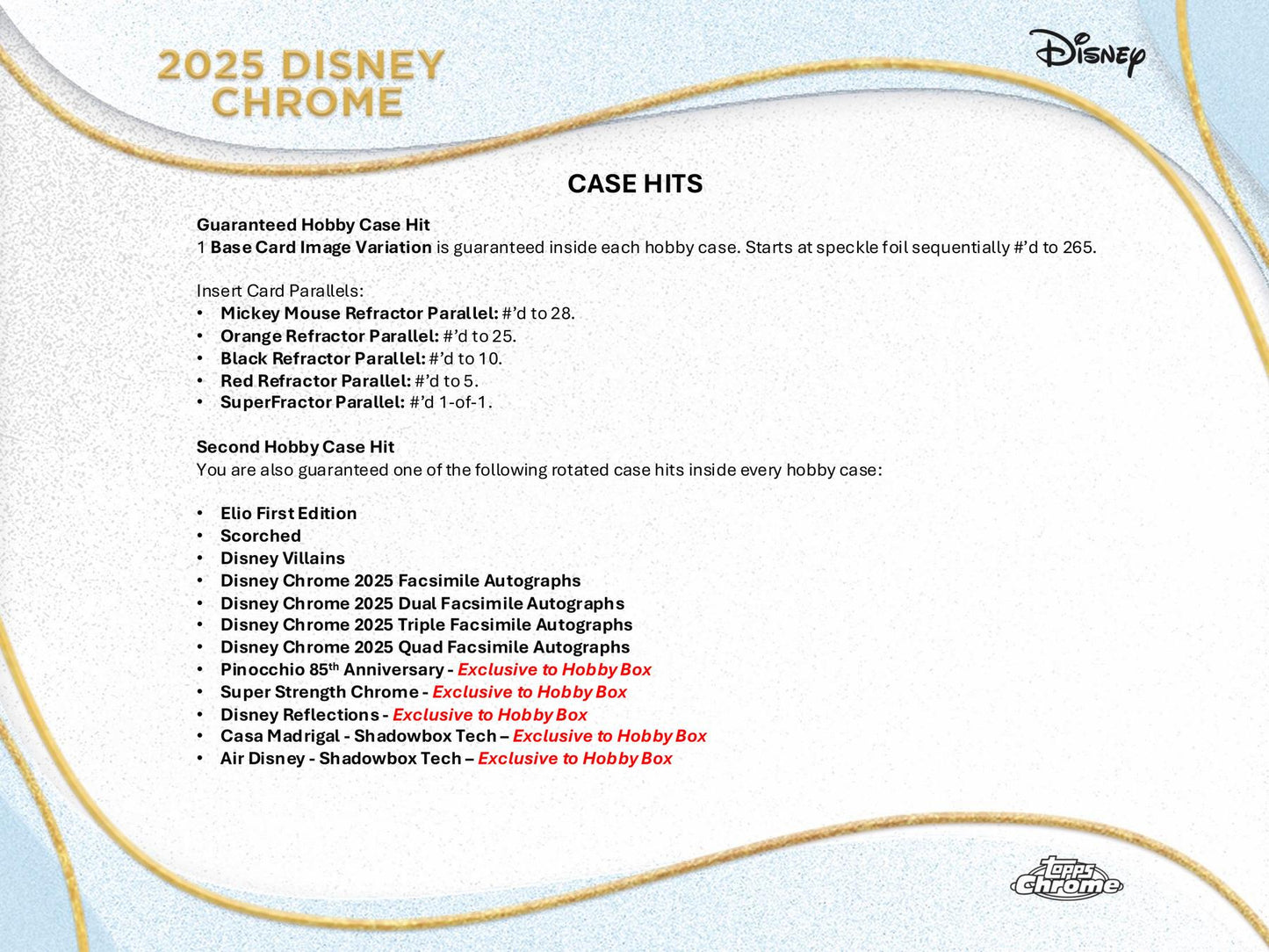 Disney Chrome Hobby (Topps 2025)