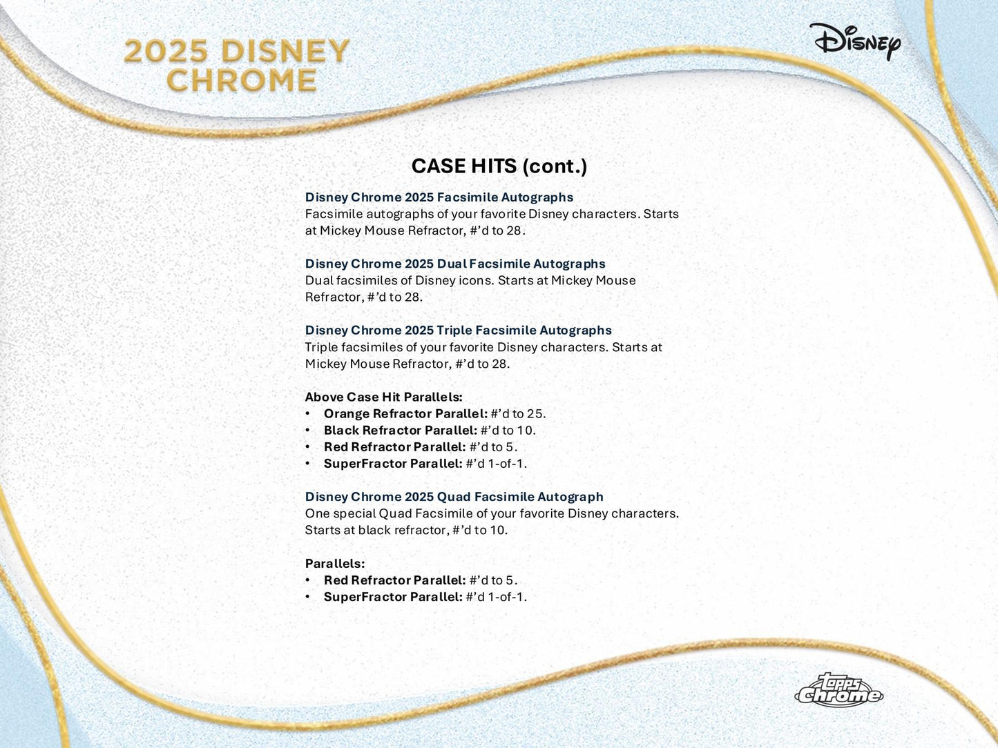 Disney Chrome Hobby (Topps 2025)