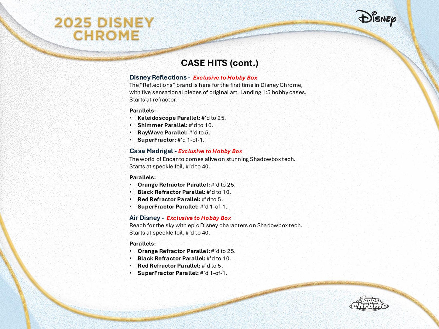 Disney Chrome Hobby (Topps 2025)