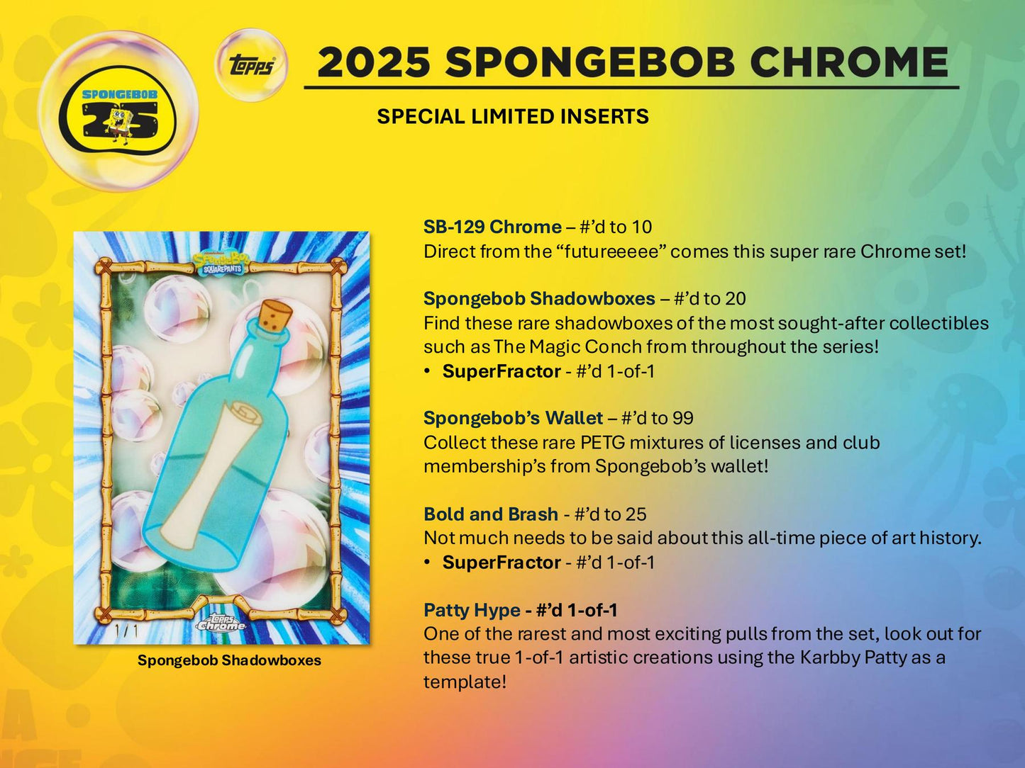 SpongeBob Chrome 25th Anniversary 7-Pack Blaster (Topps 2025)