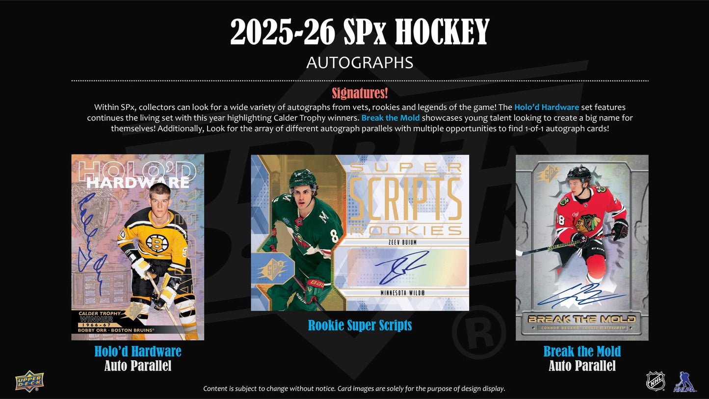 2025/26 Upper Deck SPx Hockey Hobby