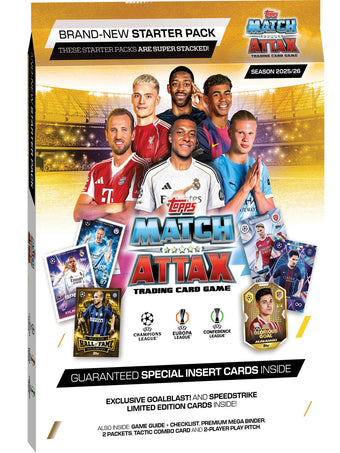 compare product 2025/26 Topps Match Attax UEFA Champions League Soccer Starter Pack