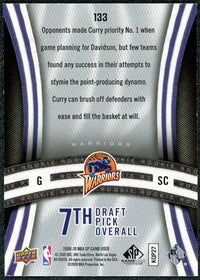 2009 Upper Deck SP Game Used Stephen Curry Rookie /399