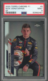 2020 Topps Chrome F1 #6 Max Verstappen Image Variation SP PSA 9