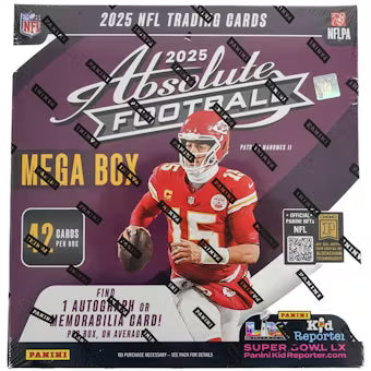 compare product 2025 Panini Absolute Football Mega Box (Purple)
