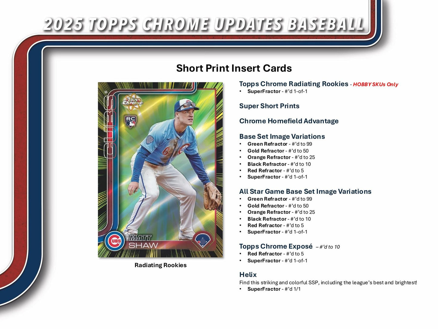 2025 Topps Chrome Update Series Baseball Hobby