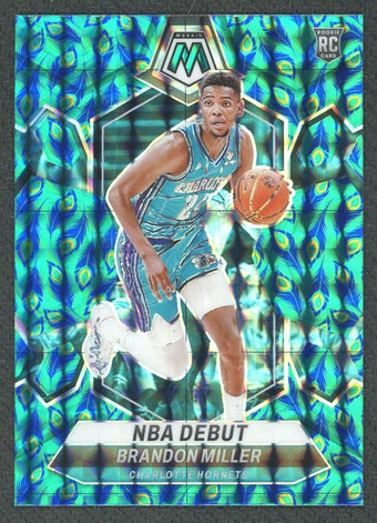 compare product 2023/24 Panini Mosaic Brandon Miller #252 NBA Debut Peacock