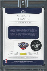 2017/18 Panini National Treasures Anthony Davis Auto Black Box 1/1