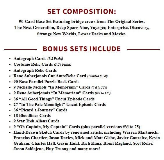 2025 Rittenhouse Star Trek Connections Hobby