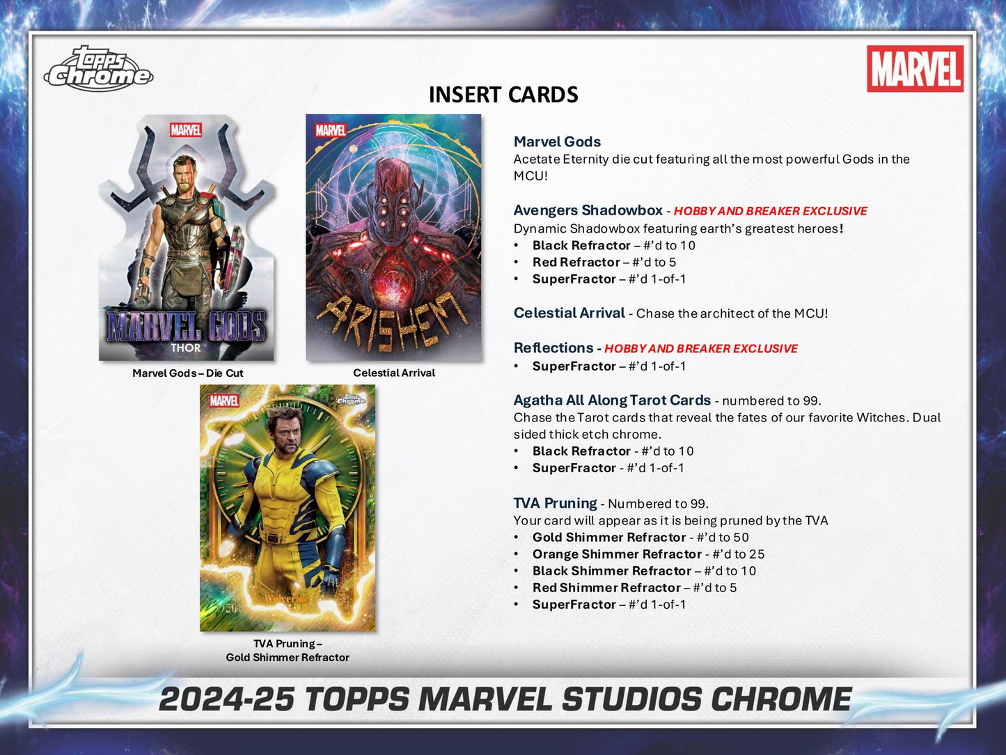 Marvel Studios Chrome Hobby (Topps 2024/25)